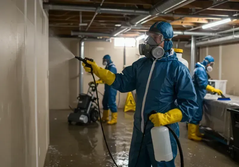 Basement Sanitization and Antimicrobial Treatment process in Fort Hunt, VA